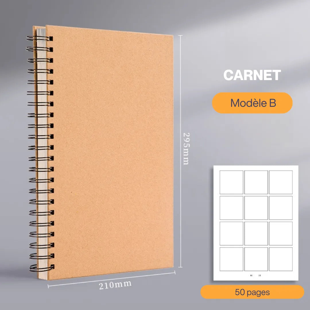 carnets storyboard enfant pour bd