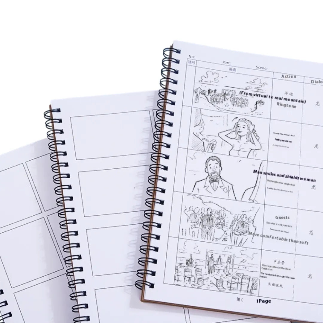 carnets storyboard enfant pour bd et creation de videos