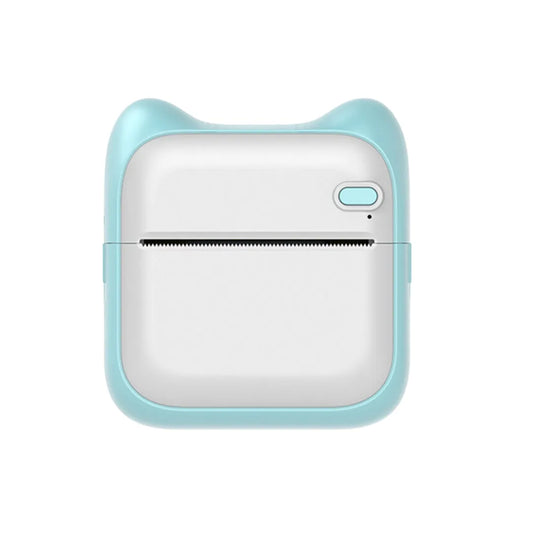 mini imprimante scrapbooking thermique blanc et vert carré avec oreille de chat
