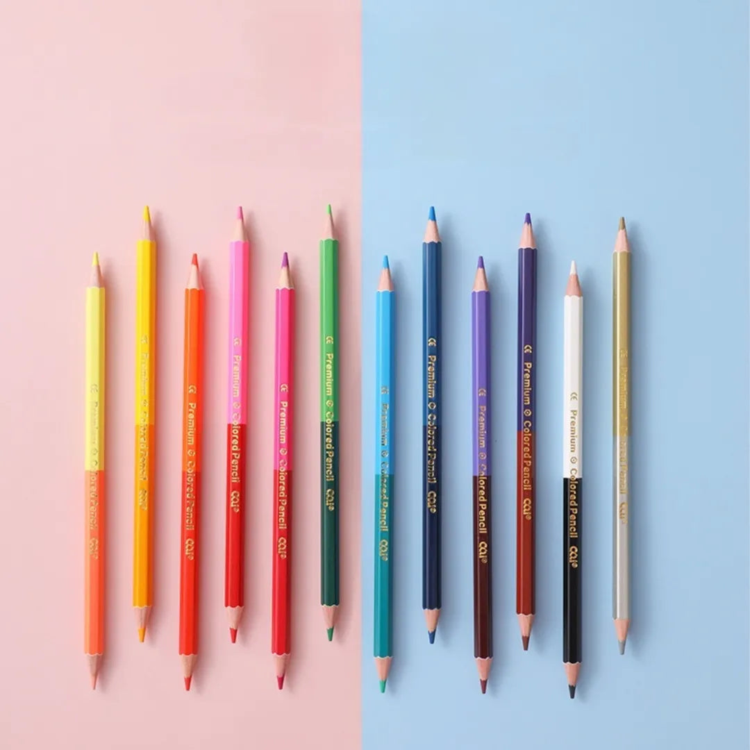 Crayons doubles mines de 24 couleurs